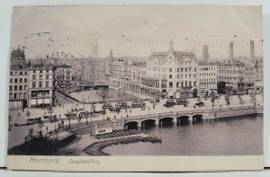 Hamburg Germany Jungfermstieg c1907 Postcard L17