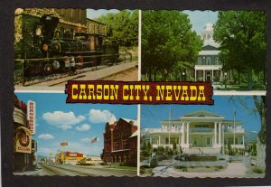 NV Horseshoe Club Glenbrook Railroad Train Engine Carson City Nevada Postcard