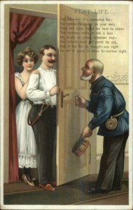 FLAT LIFE Poem Doorman Wants a Loan - City Apartment Living SCHOFIELD c1910