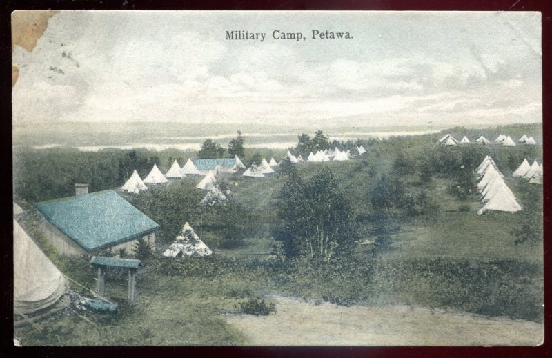 dc1083 - PETAWAWA Ontario Postcard 1910s Military Camp by Gray