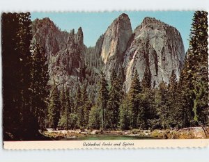 Postcard Cathedral Rocks and Spires, Yosemite National Park, California