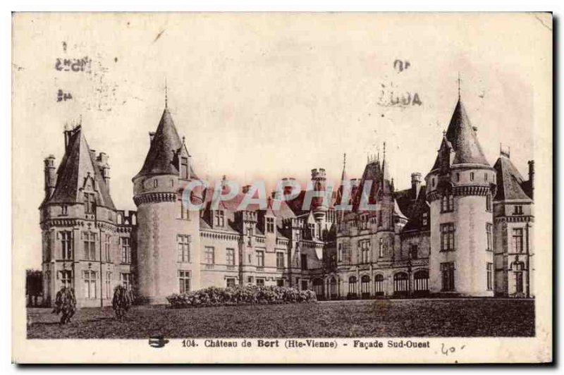 Old Postcard Chateau de Bort Haute Vienne