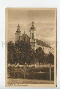 461078 Poland Belarus Slonim Cathedral over the bridge Vintage postcard