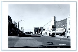 c1950's Main Street Cafe Store View Holstein Iowa IA RPPC Photo Postcard