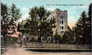 1910s One of the Beautiful Homes of Rochester Minnesota Postcard