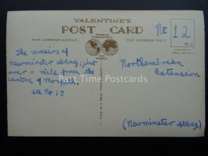 Northumberland Morpeth NEWMINSTER ABBEY RUINS c1923 RP Postcard by Valentine