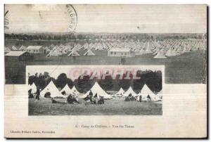 Old Postcard Army Camp Chalons Tents View