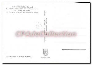 Postcard Modern DUN-LE-PALESTEL church fair town hall Post