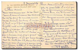 Mont Saint mcihel Postcard Abbey Knights Hall