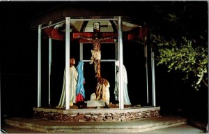 Crucifixion Shrine Queen of Holy Rosary Neceda WI Vintage Postcard K42