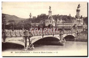 Postcard Old San Sebastien Puente de Maria Cristina