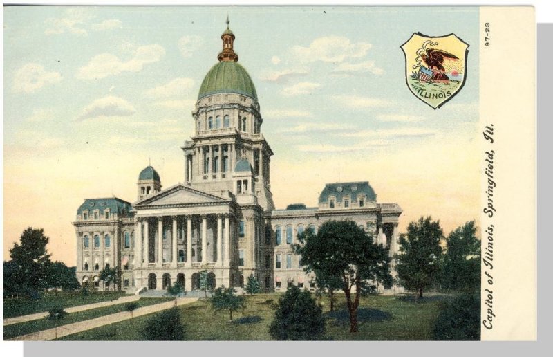Early Springfield, Illinois/IL Postcard, Capitol Of Illinois