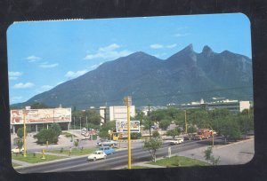 MONTERREY NUEVO LAREDO MEXICO STREET SCENE OLD CARS VINTAGE POSTCARD