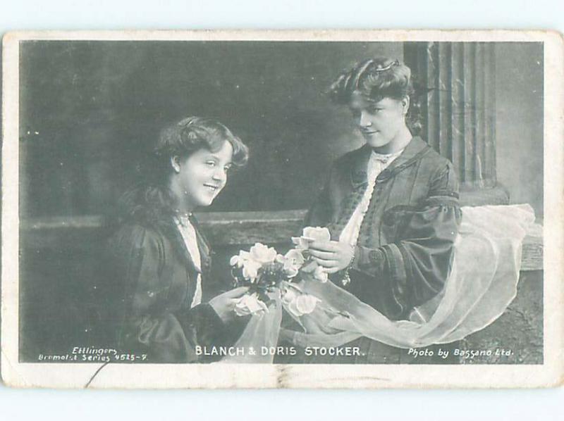 rppc 1905 Blanch & Doris Stocker BRITISH SISTERS AND ACTRESSES AC8124