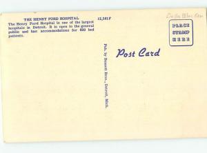 Unused Linen HOSPITAL SCENE Detroit Michigan MI W2812