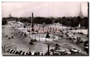 Old Postcard Paris Concorde Square Eiffel Tower