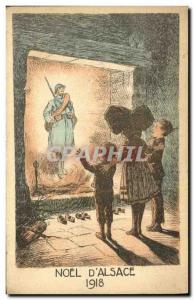 Postcard Old Army Christmas d & # 1918 39Alsace Alsace Children