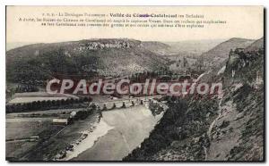 Old Postcard The Dordogne Valley Of Picturesque Ceou From Castelnadud Len Sar...