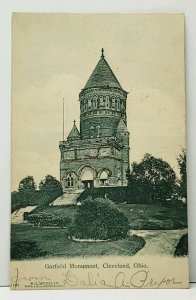 Cleveland OH Garfield Monument Glitter Deco 1908 udb to Byerville Postcard J3