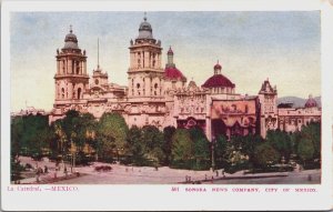 Mexico City La Catedral Sonora New Company Vintage Postcard C078