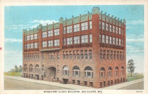 J23/ Eau Claire Wisconsin Postcard c1920s Midelfart Clinic Building 13