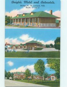 Unused Pre-1980 DAIGLE'S MOTEL St. Leonard NB M1054