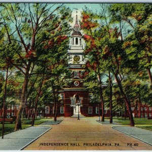 c1940s Philadephia PA Independence Hall Square 1735 Colonial Architecture A252