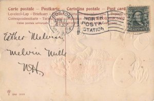 Rabbit broken egg PFB Easter Postcard c1910 26val09