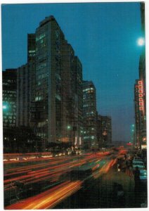 Brazil 1980 Unused Postcard Belo Horizonte View Street at Night Architecture