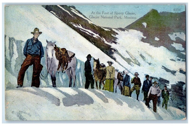1940 At The Foot Sperry Glacier National Park Gunsight Mountain Montana