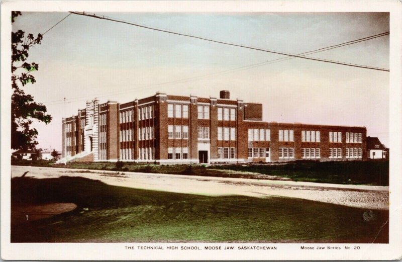 Moose Jaw SK Technical High School Fred Spalding Camera Products Postcard G30