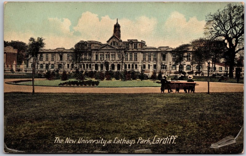 The New University And Cathays Park Cardiff Wales Public University Postcard