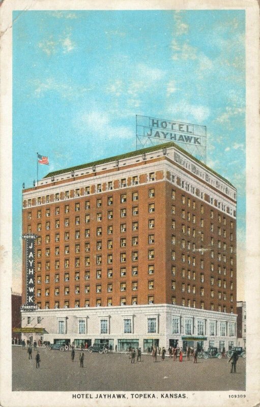 Postcard Hotel Jayhawk Topeka Kansas