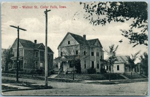 CEDAR FALLS IA 2203 WALNUT STREET ANTIQUE POSTCARD