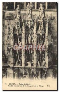 Postcard Old Brou Church Bourg marble altarpiece of the Chapel of the Virgin