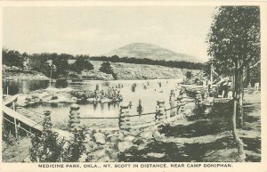 Postcard 1920s Camp Doniphan Medicine Park Oklahoma Mt Scott Hale Hiatt 24-6850