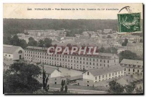 Postcard Old Versailles General view of the City Barracks of Artillery 11th Army