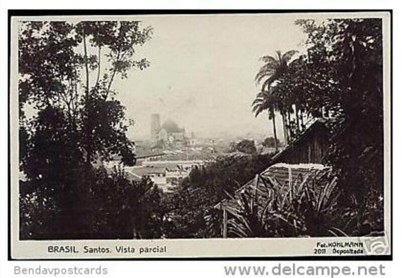 brazil, SANTOS, Vista Parcial (1930s) RPPC