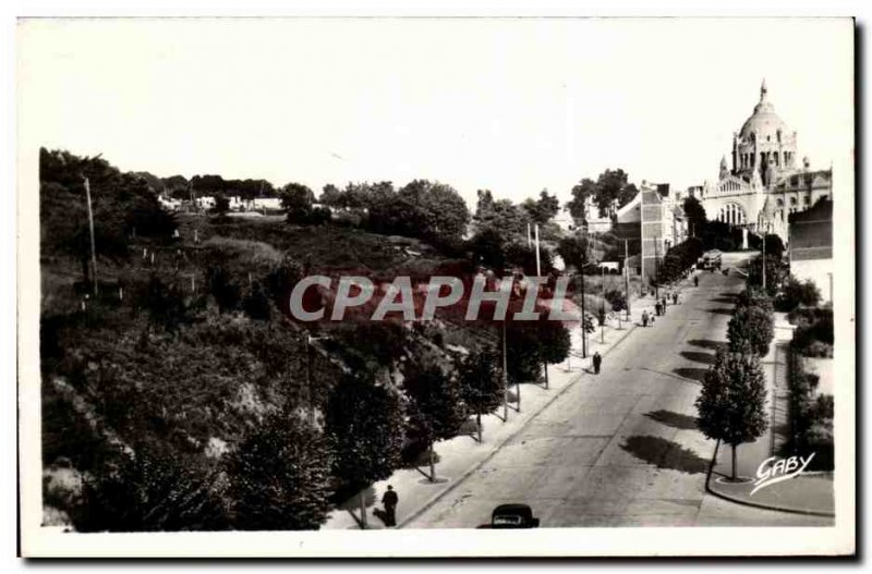 Old Postcard Lisieux Avenue De La Basilica and the Basilica