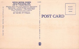 Postcard Dutch Motor Courts Laurel Delaware DE