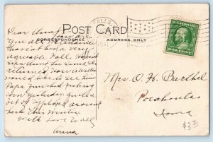 Mason City Iowa IA Postcard Post Office Building Exterior Roadside 1911 Antique