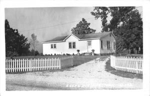 Grand Junction Michigan~Beautiful House with Yard & White Picket Fence~'40s RPPC