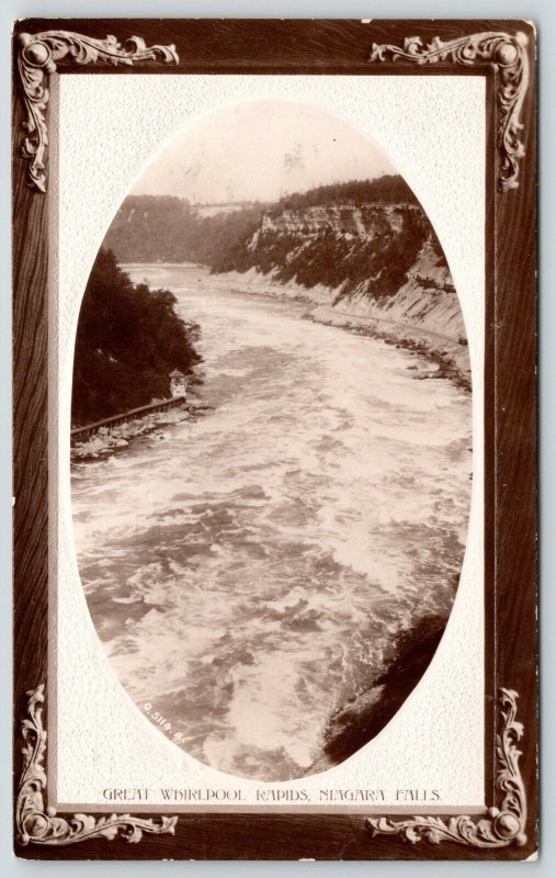 Niagara Falls New York~Embossed~Art Nouveau~Great Whirlpool Rapids~1910 Postcard 