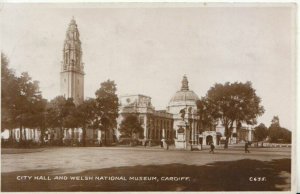 Wales Postcard - City Hall and Welsh National Museum - Cardiff - RP - TZ11735