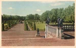 VINTAGE POSTCARD GARDENS BEHIND THE ROYAL PALACE DROTTNINGHOLM STOCKHOLM SWEDEN