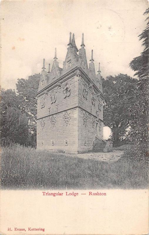 uk12666 triangular lodge rushton real photo  uk