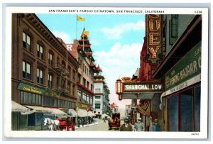 San Francisco California Postcard Famous Chinatown Exterior 1920 Vintage Antique