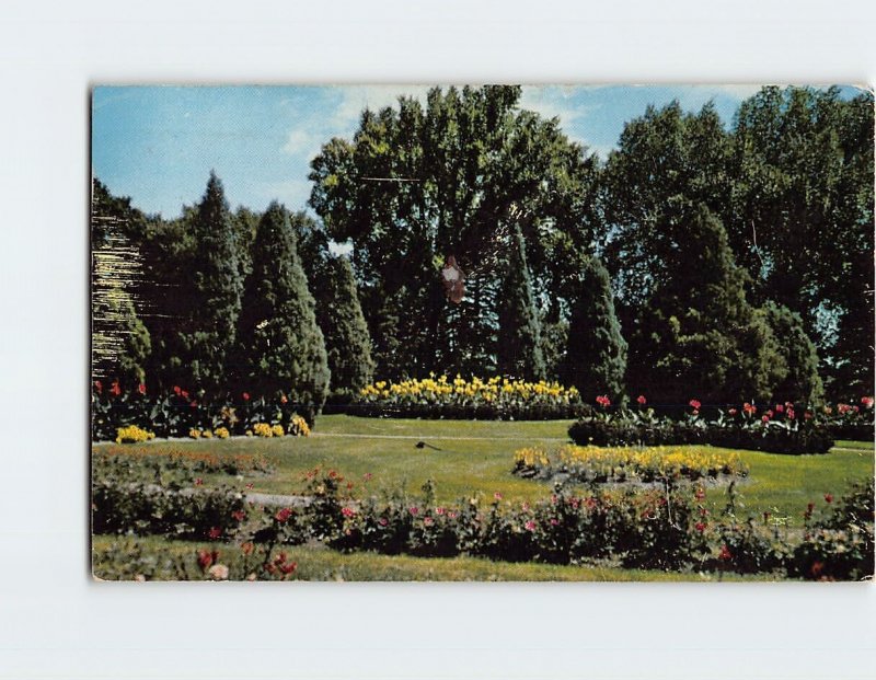 Postcard Flower Gardens, Mineral Palace Park, Pueblo, Colorado