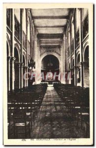 Old Postcard Deauville L Interior Church