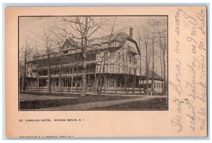 c1905 St. Charles Hotel Building Sylvan Beach New York NY Antique Postcard